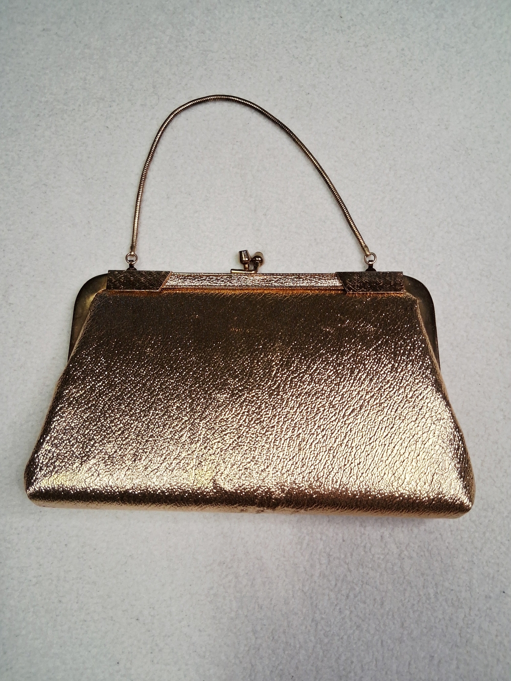 Vintage Metallic Gold Evening Clutch Handbag